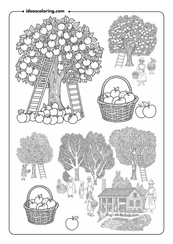 Apple Orchard Harvest Scene