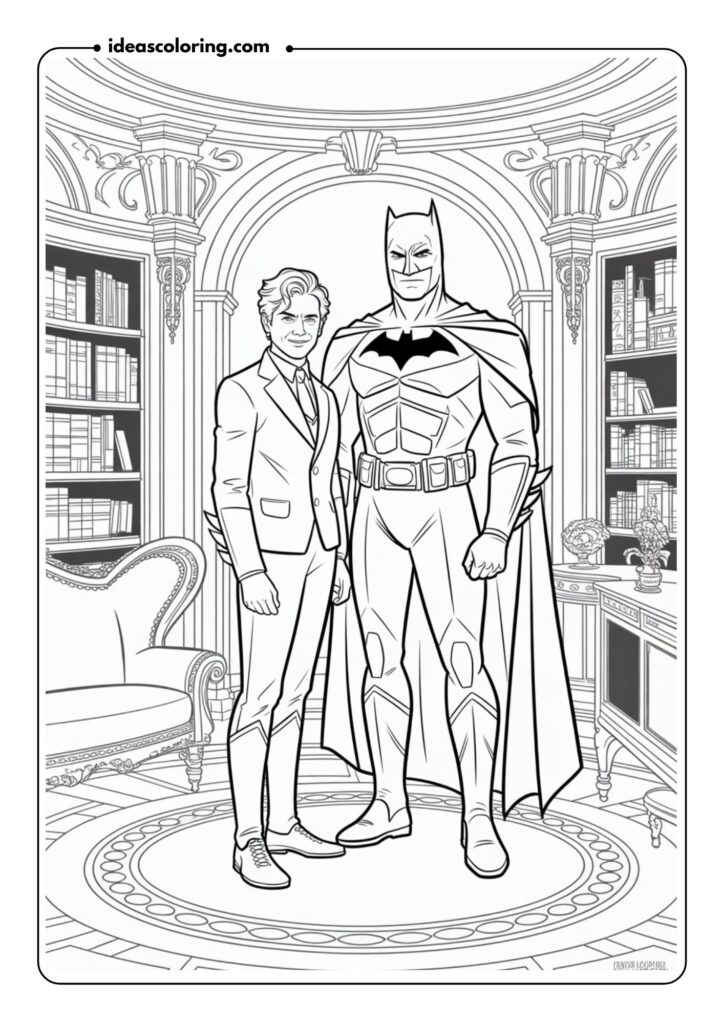 Batman and Alfred in Wayne Manor