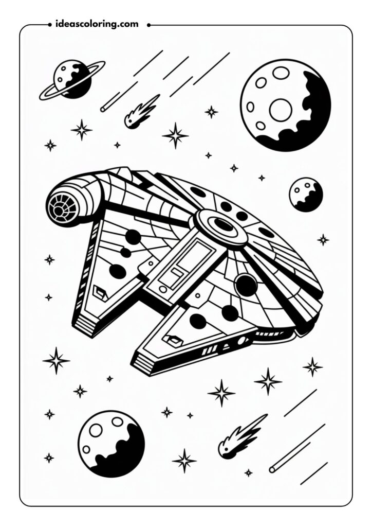 Millennium Falcon in Space
