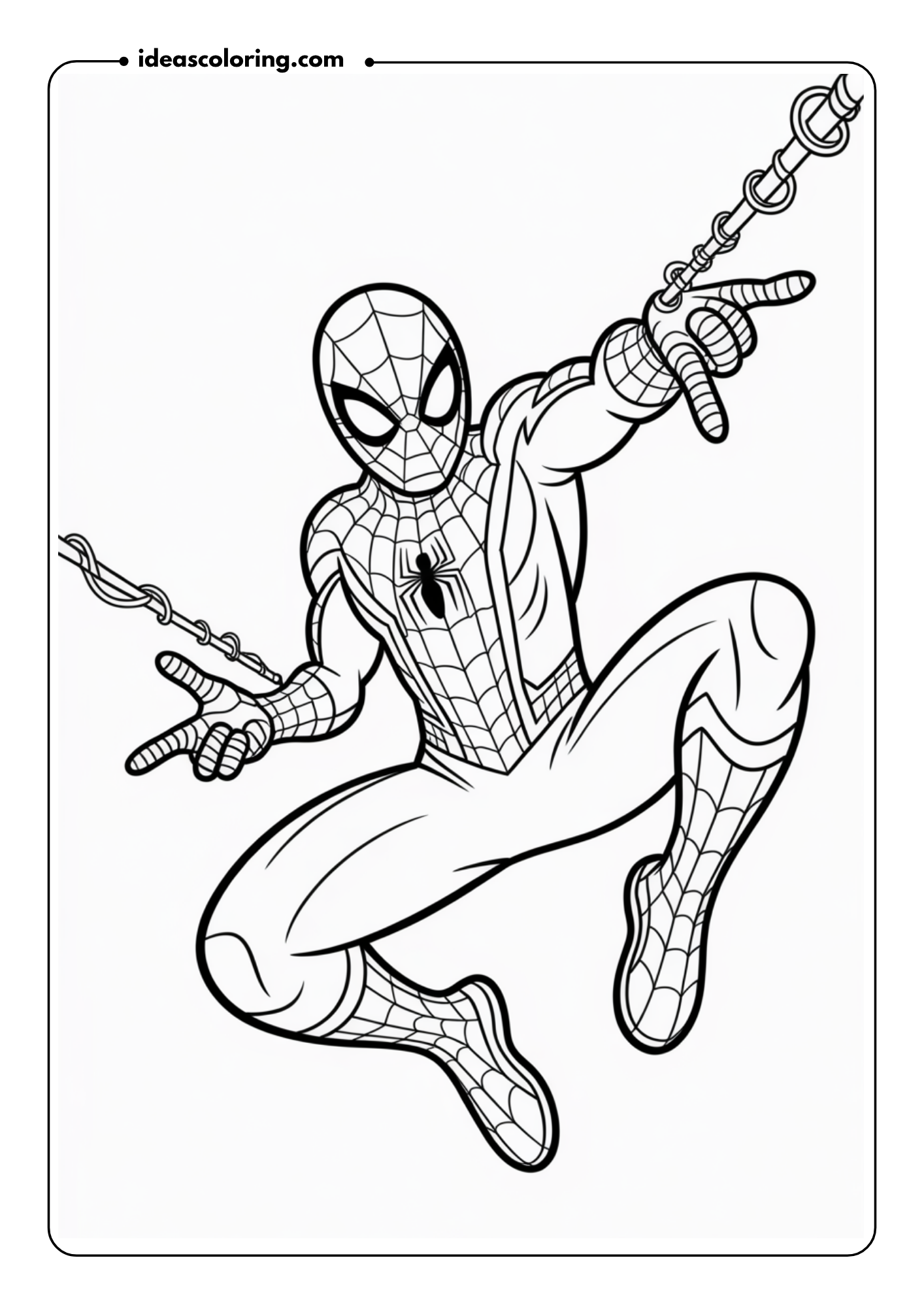 Spider-Man with Web Shooter_ Focus on an action shot where Spider-Man is firing a web from his wrist, capturing the motion and details of the web