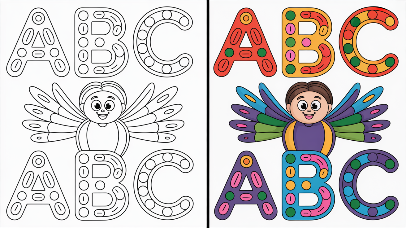 Alphabet coloring pages
