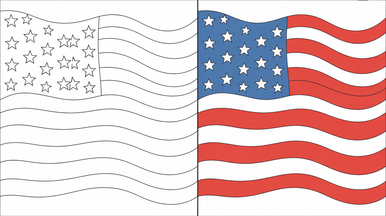 American Flag Coloring Pages