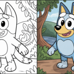 bluey coloring pages