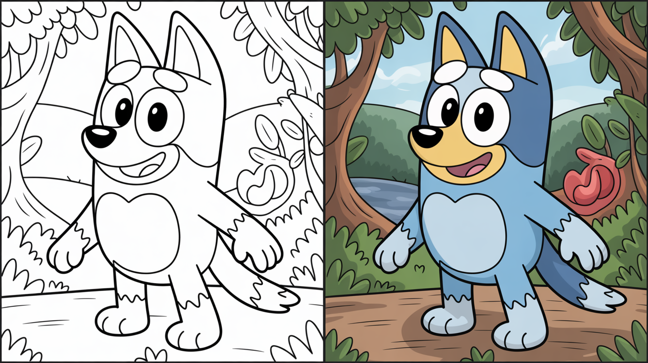 bluey coloring pages