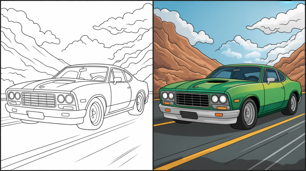 car coloring pages