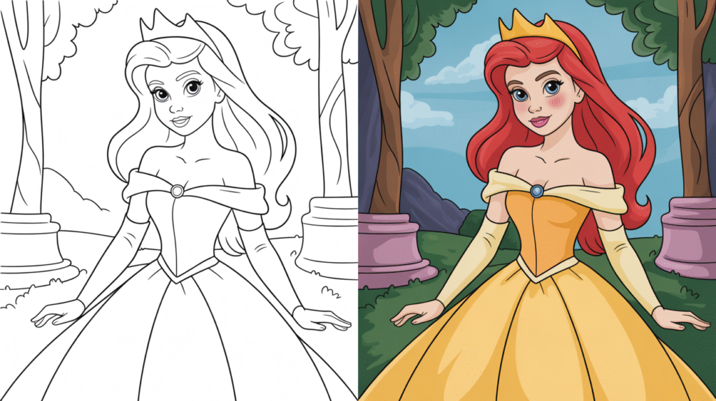Disney princess coloring pages