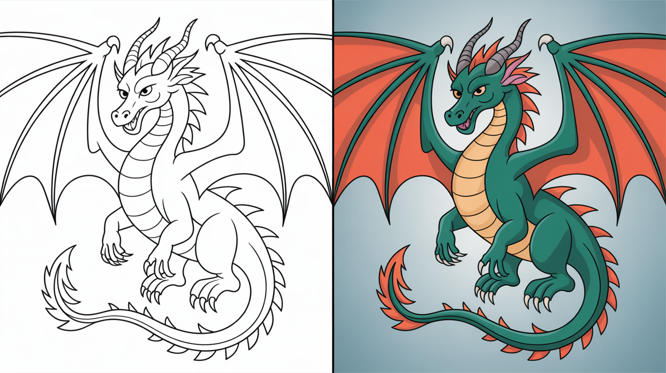 dragon coloring pages
