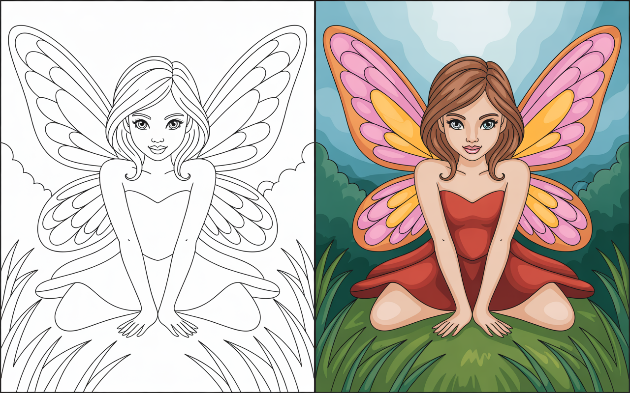 Fairy Coloring Pages