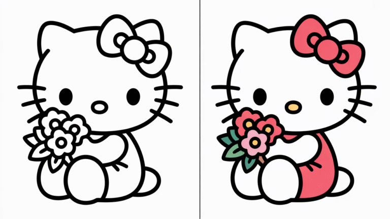 Hello Kitty Coloring Pages