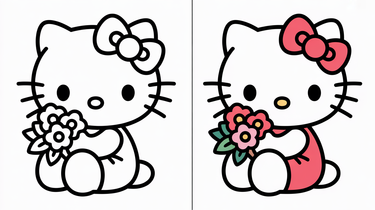 Hello Kitty Coloring Pages