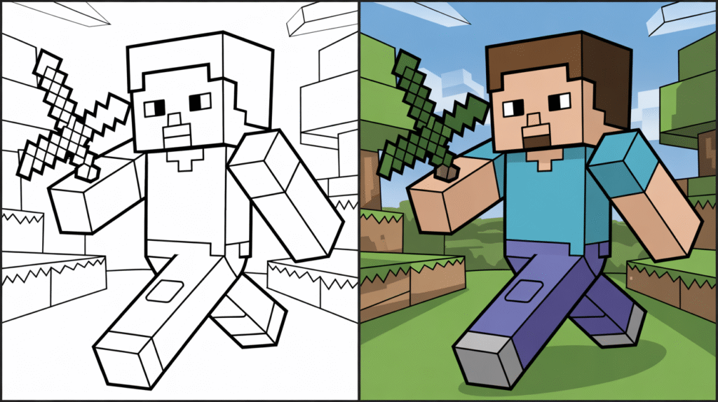 minecraft coloring pages