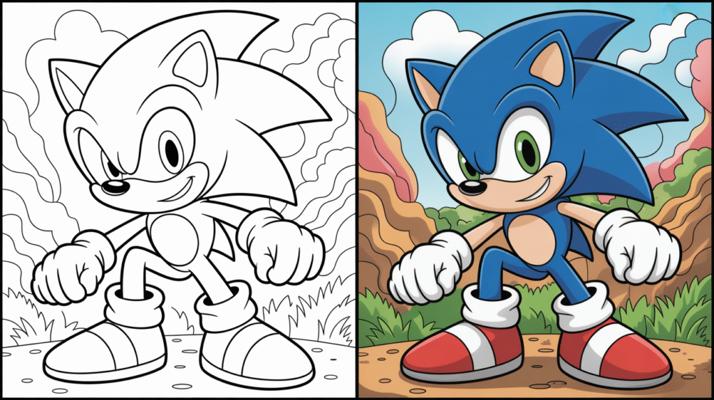 Sonic Coloring Pages