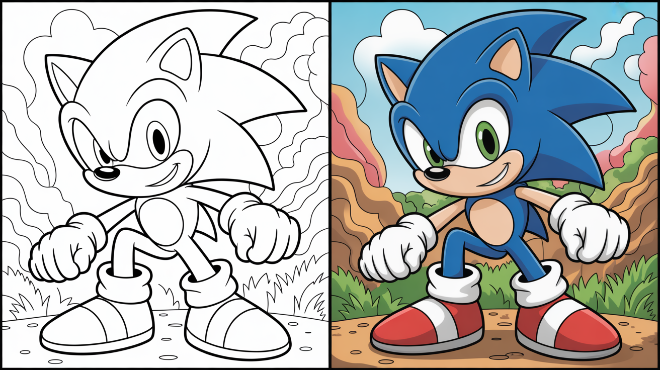 Sonic Coloring Pages