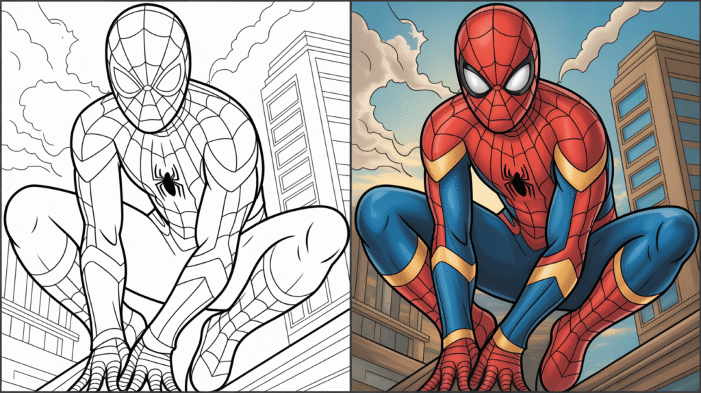 spiderman coloring pages​