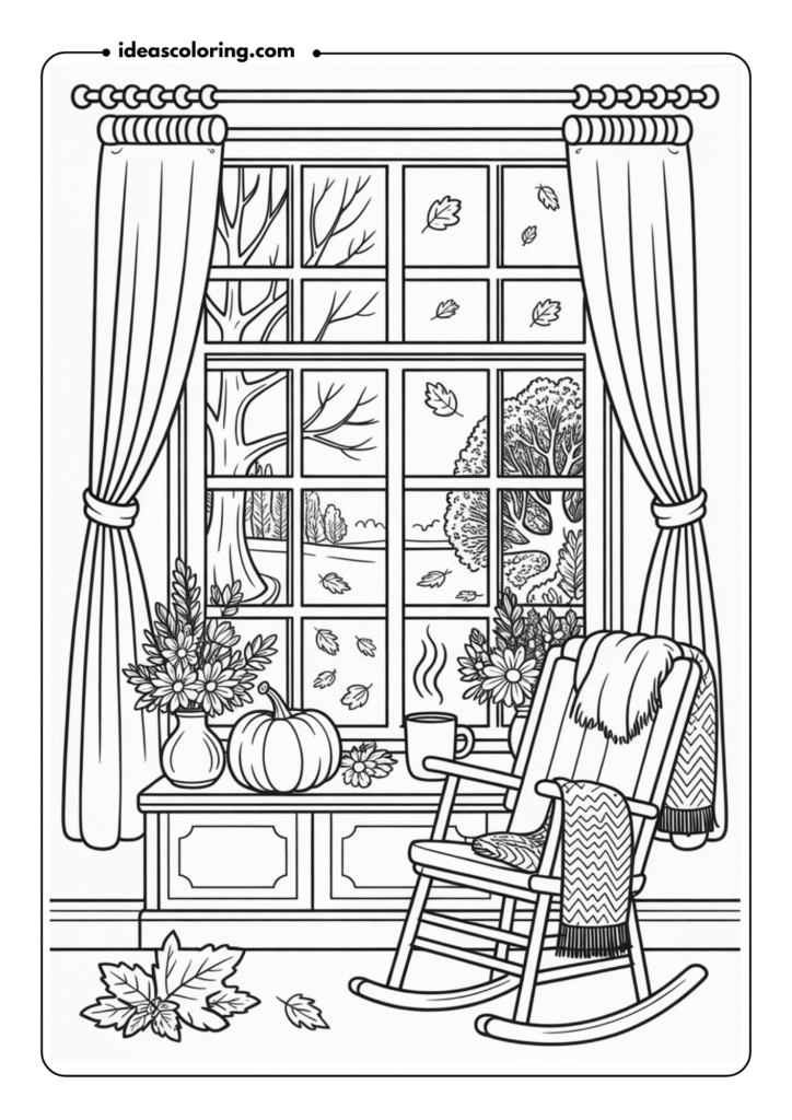 Autumn Window Scene