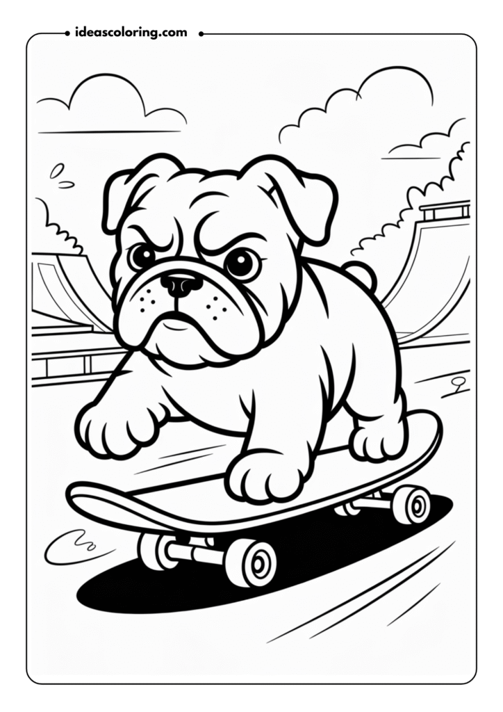 Bulldog Skateboard Fun