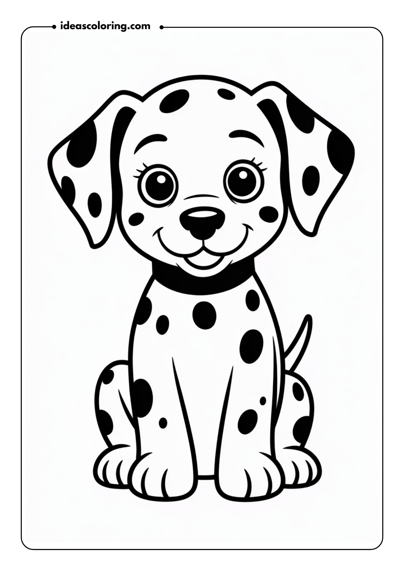 Dalmatian Puppy with Spots Template
