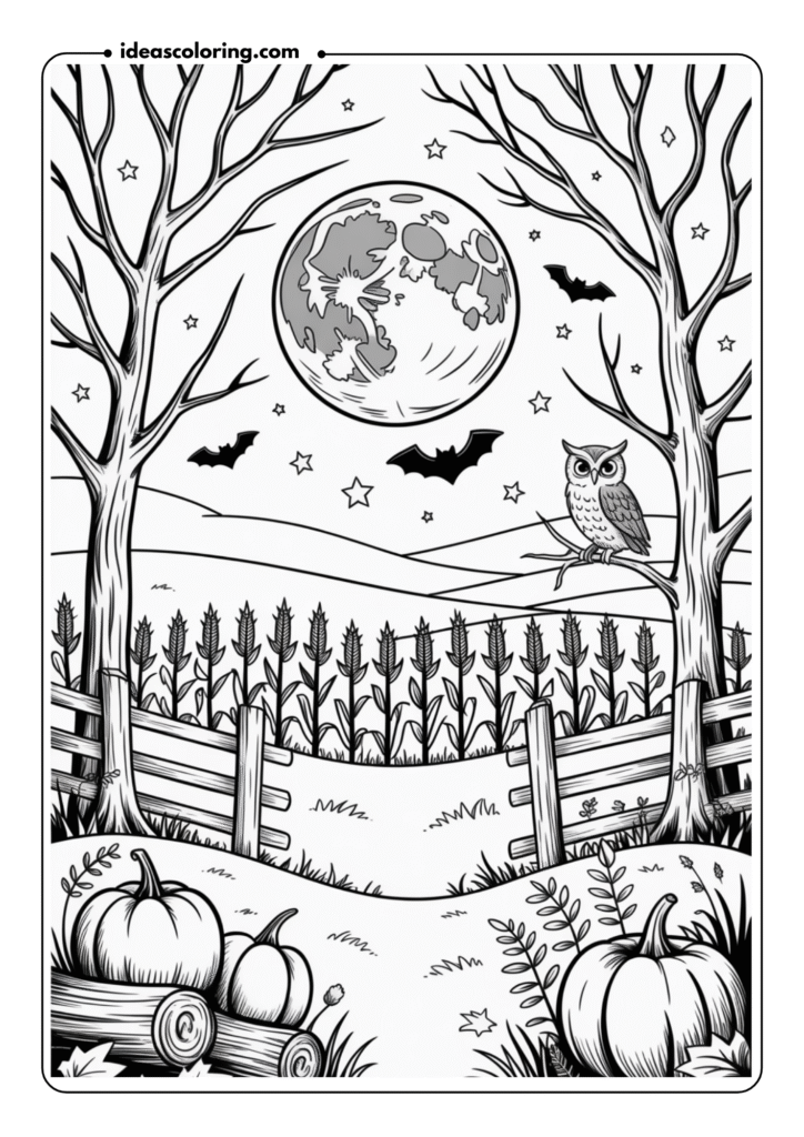 Harvest Moon Night Scene