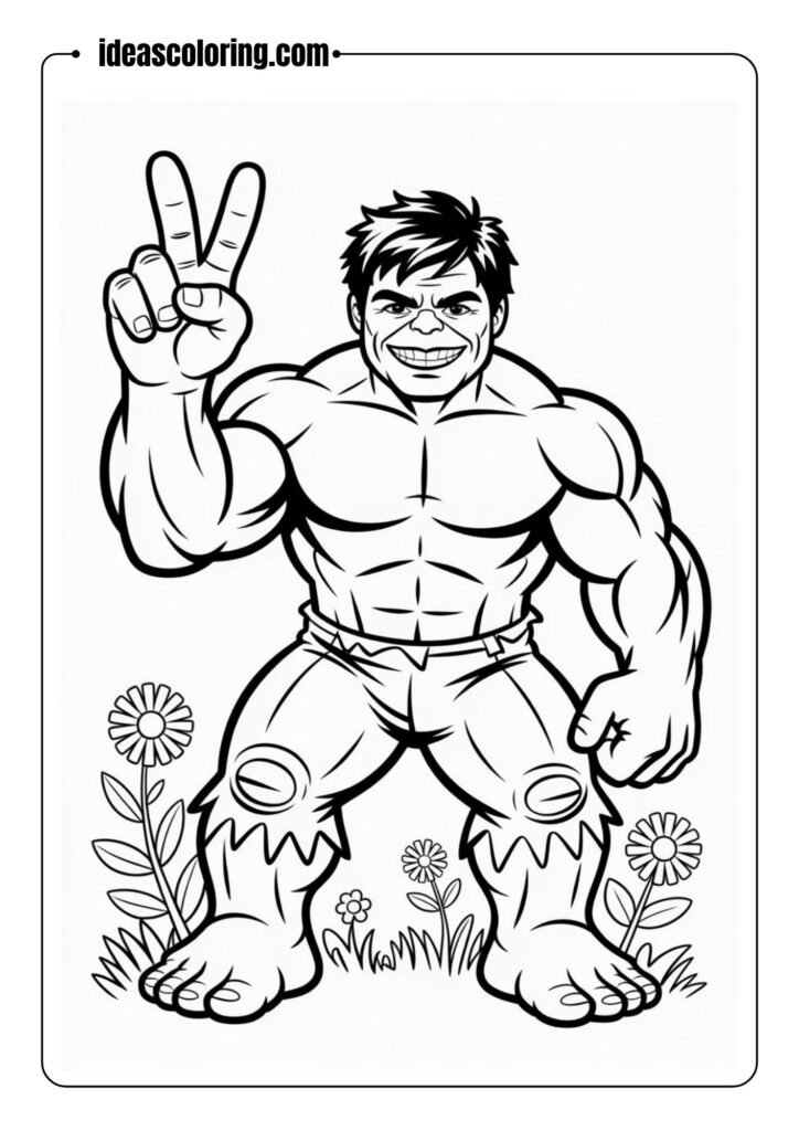 Hulk Holding a Peace Sign