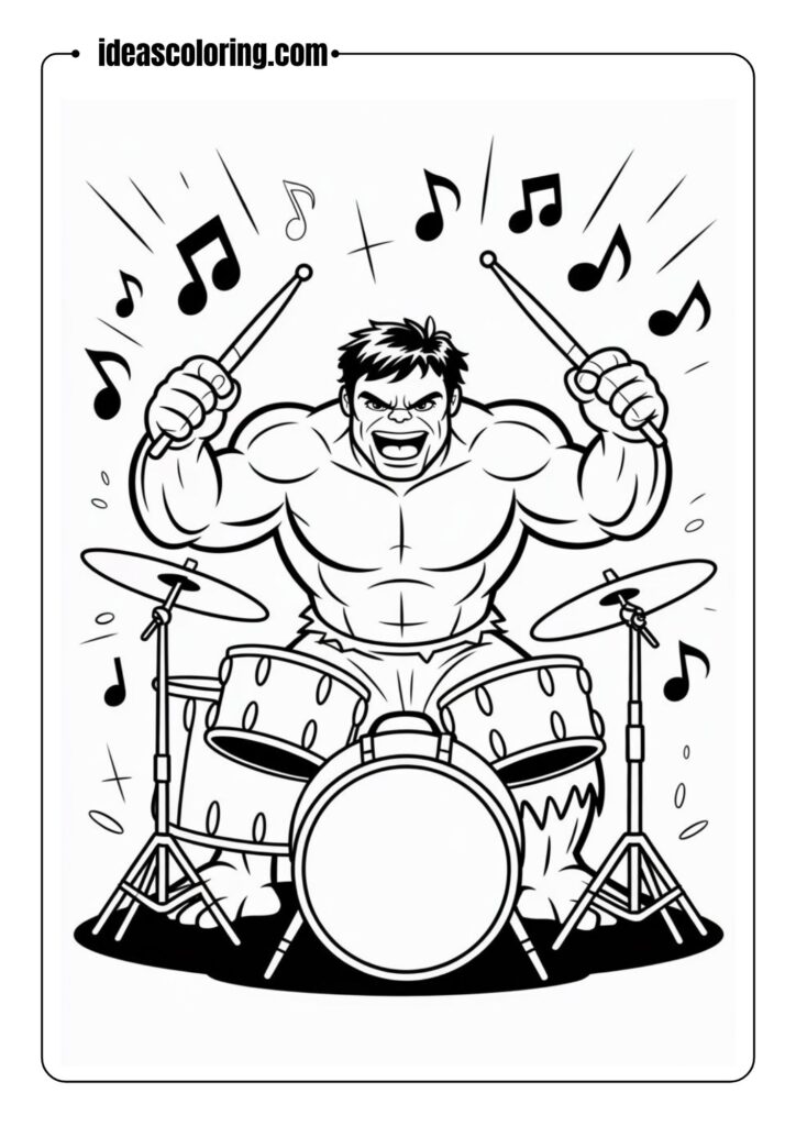 Hulk Playing the Drums