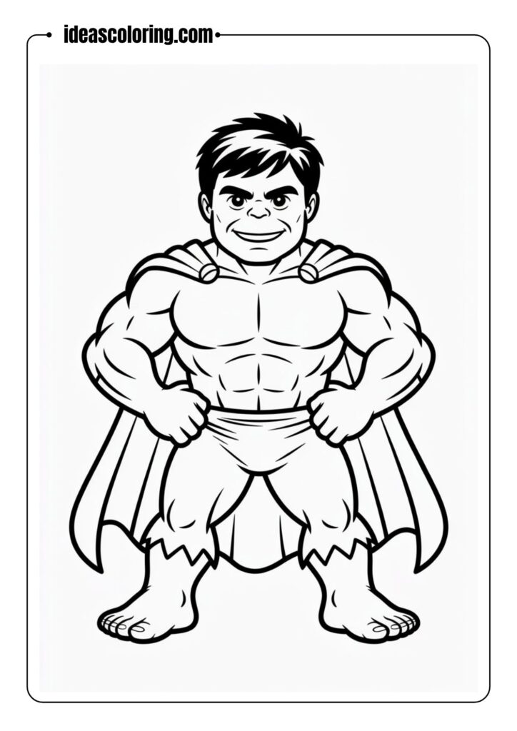 Hulk Wearing a Superhero Cape