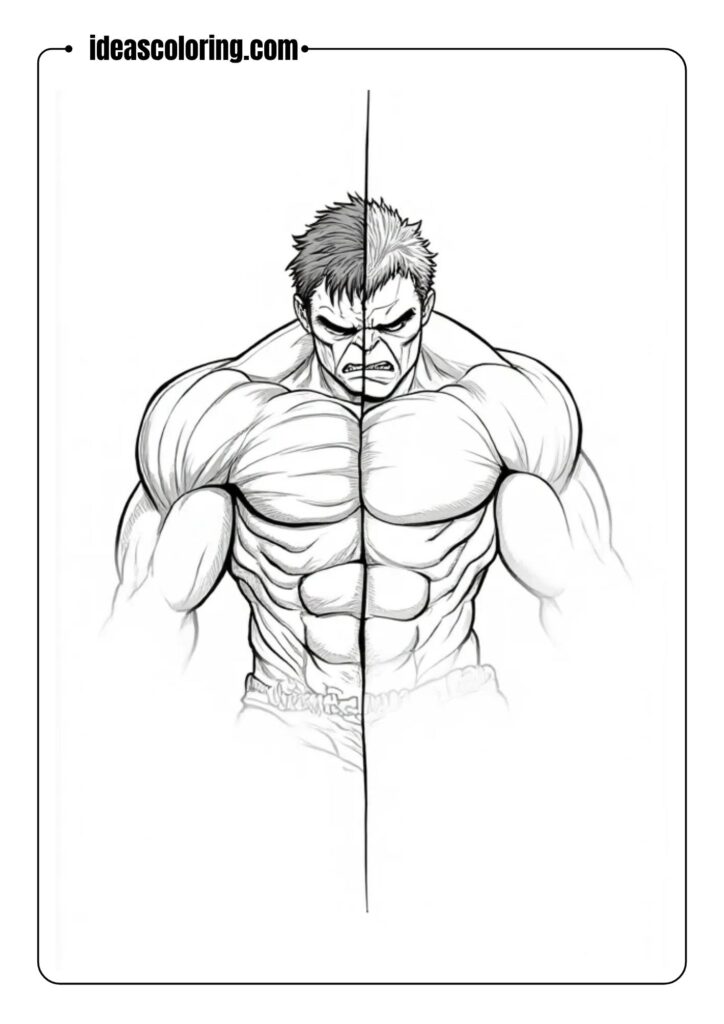 Hulk and Bruce Banner Split Face