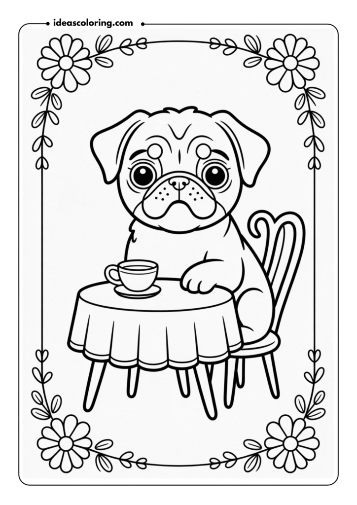 Pug Puppy Tea Party