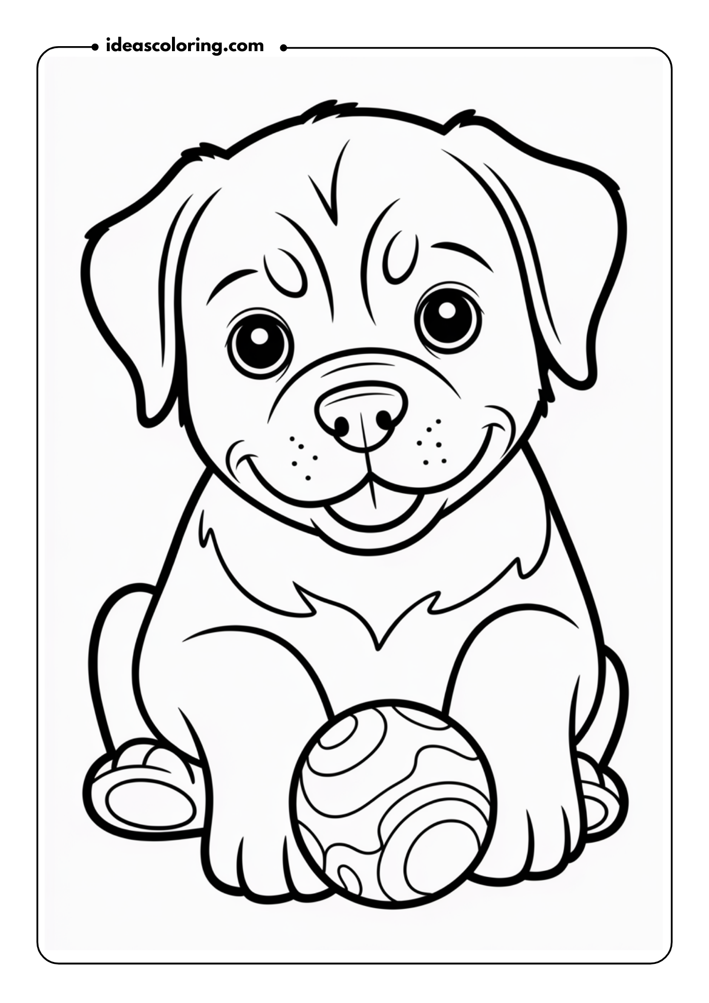 Rottweiler Puppy with Favorite Toy
