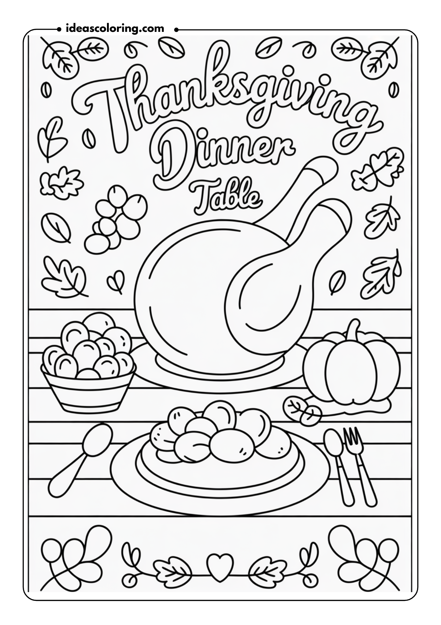 Thanksgiving Dinner Table Setting