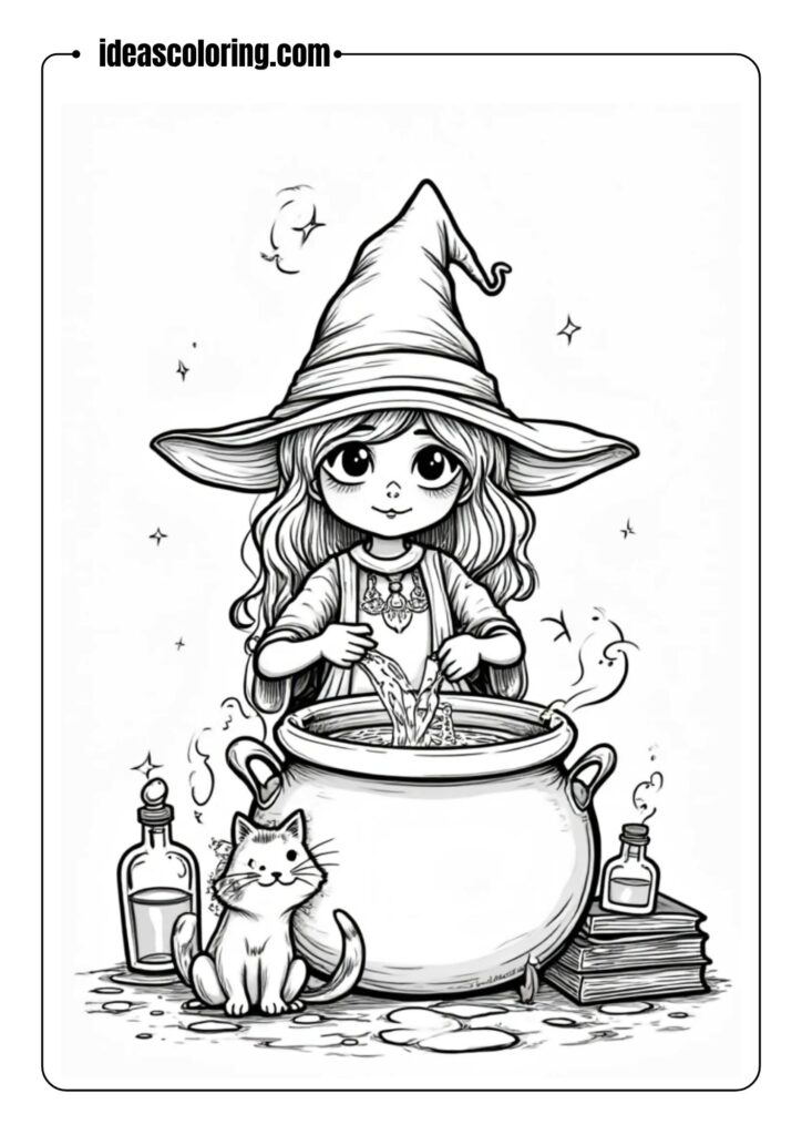 Witch’s Brew and Feline Companion
