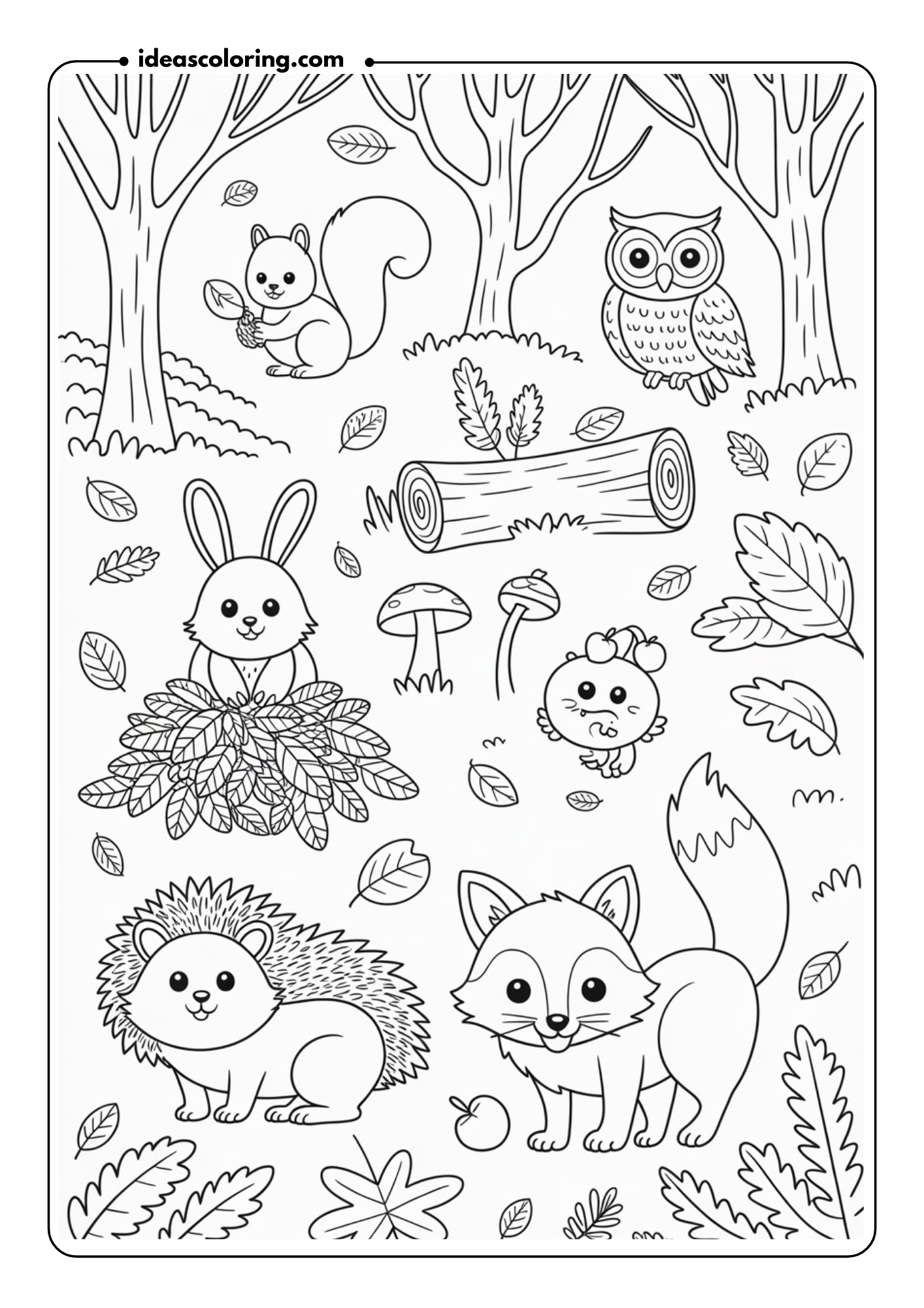 Woodland Animals Autumn Gathering