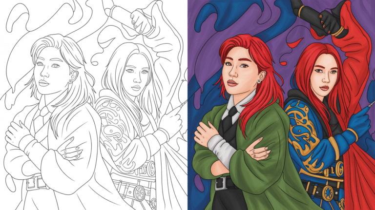 K-pop Demon Hunters coloring pages