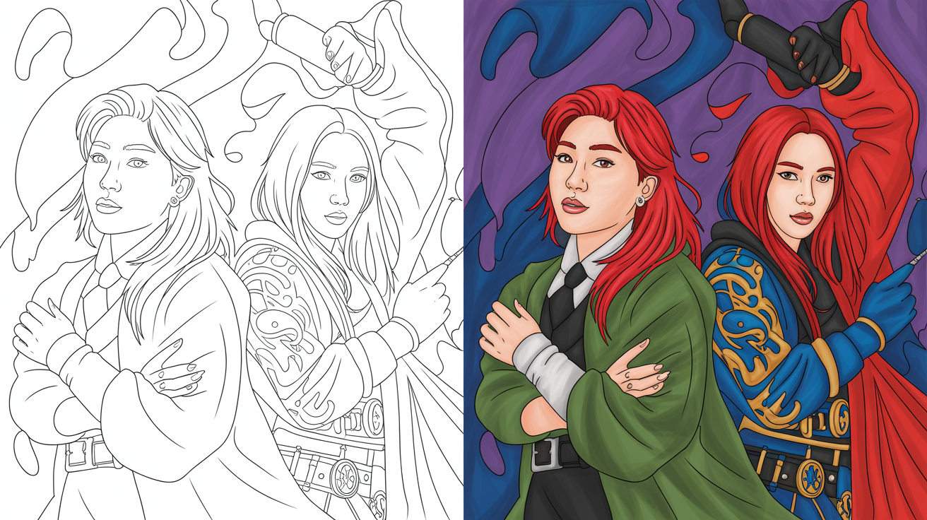 K-pop Demon Hunters coloring pages
