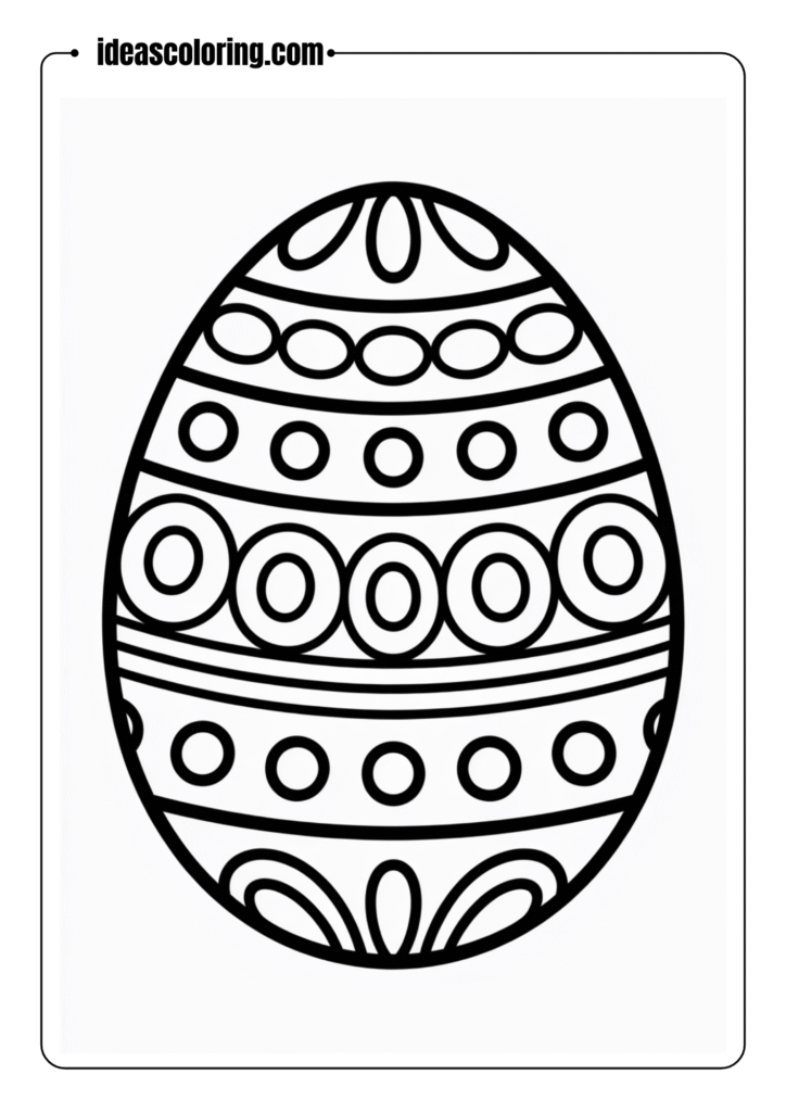 Easter Egg Pattern Coloring Sheet