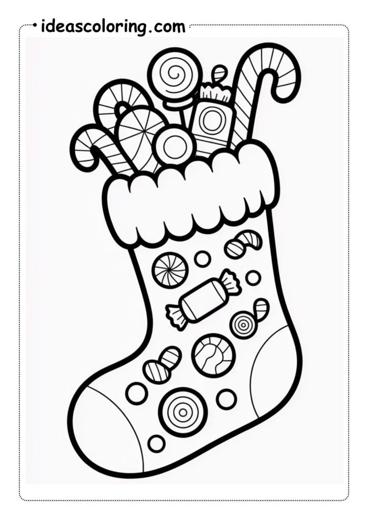 Christmas Stocking Coloring Pages