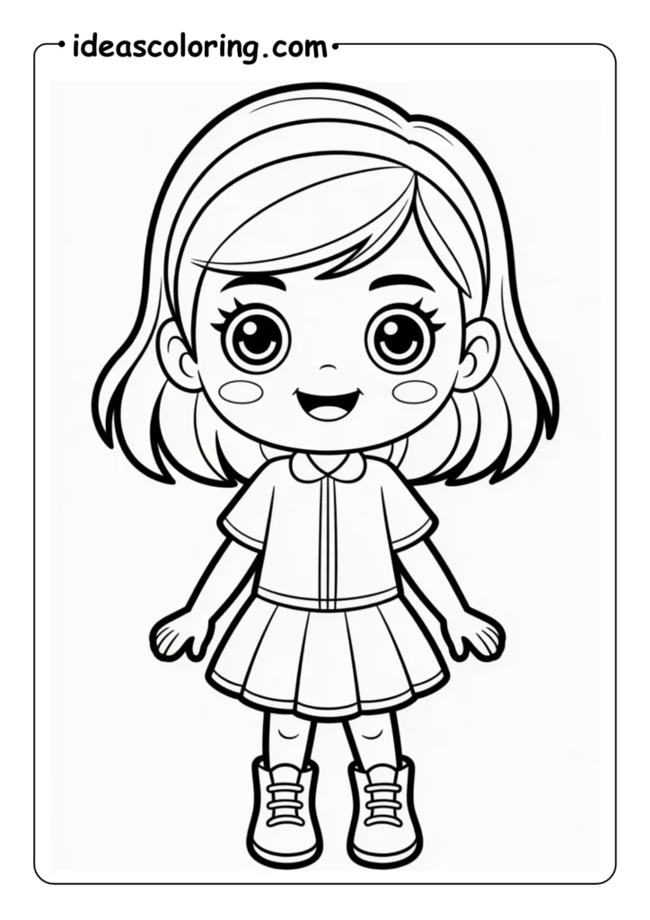 Chibi Girl Coloring Pages Good Style for Children