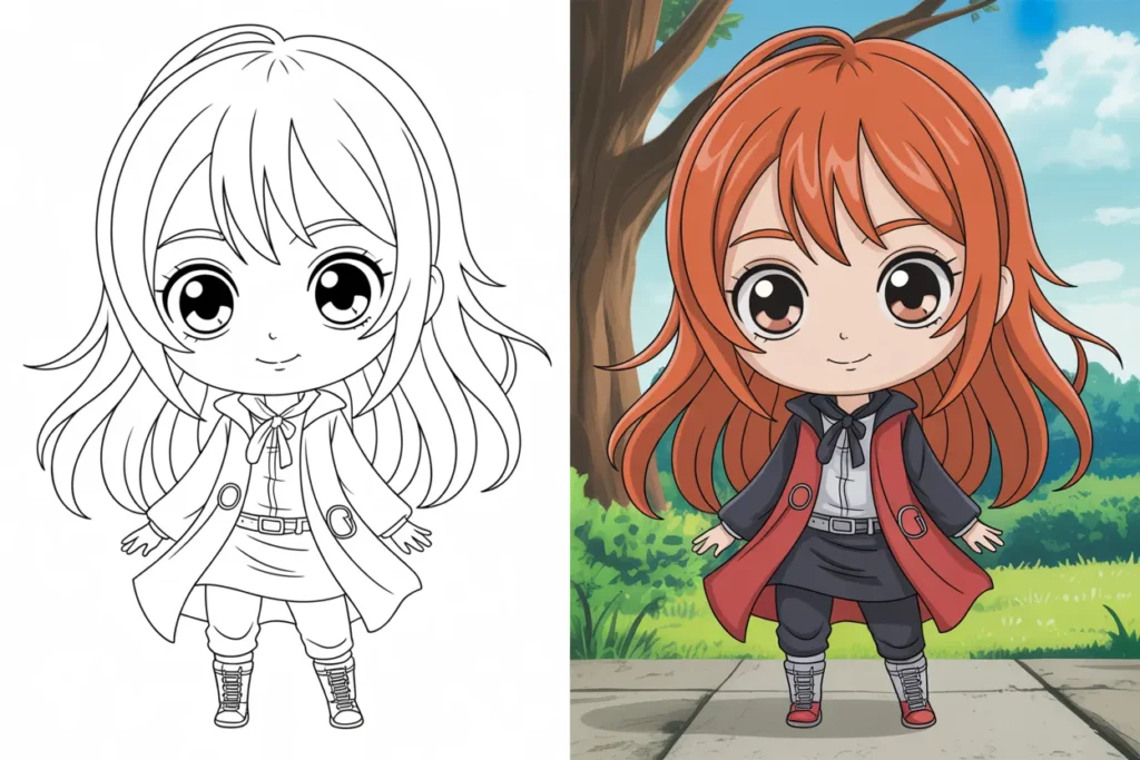 chibi coloring pages