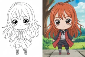 chibi coloring pages