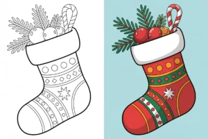 Christmas Stocking Coloring Pages