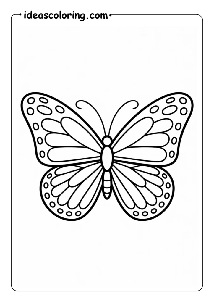 Dotted Outline_ Simple butterfly shape with dashed lines for tracing