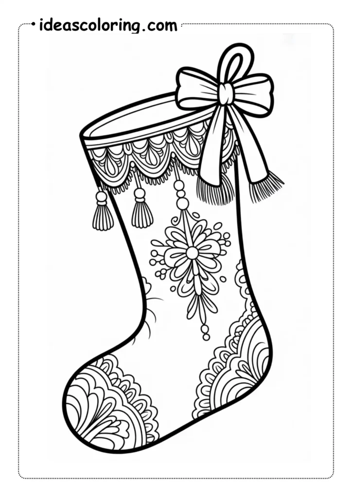 ELEGAN Christmas Stocking Coloring Pages