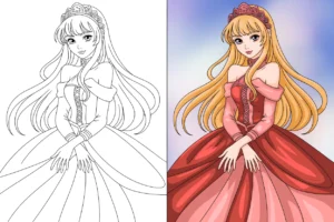 elegant anime princess