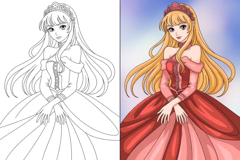 elegant anime princess