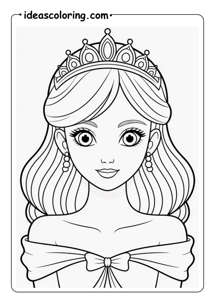 Elegant Anime Princess face cute