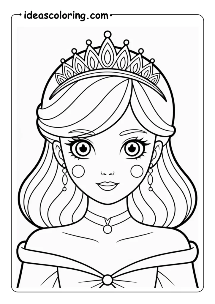 Elegant Anime Princess face cute