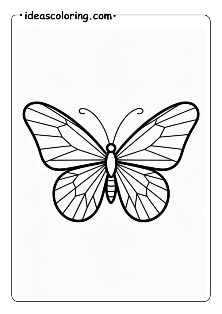 Geometric butterfly looking like folded paper, angular lines