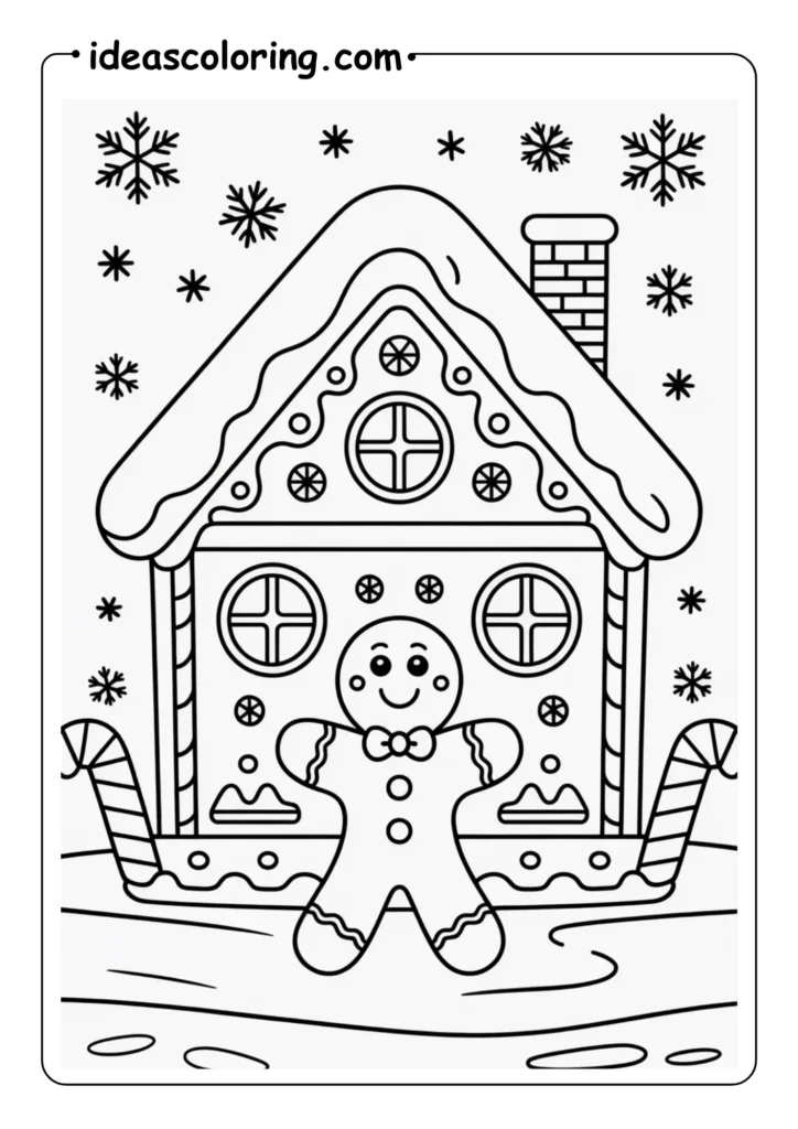 Gingerbread Man SNOWY HOME