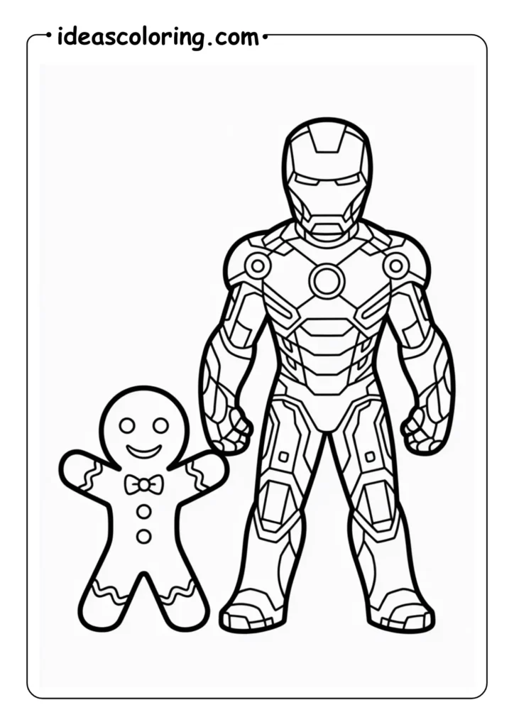 Gingerbread Man STANDING WITH IRON MAN