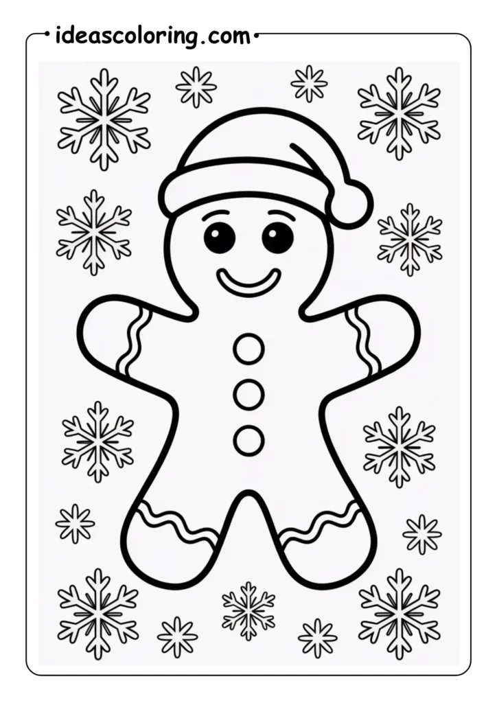 Gingerbread Man christmas ksnowflakes