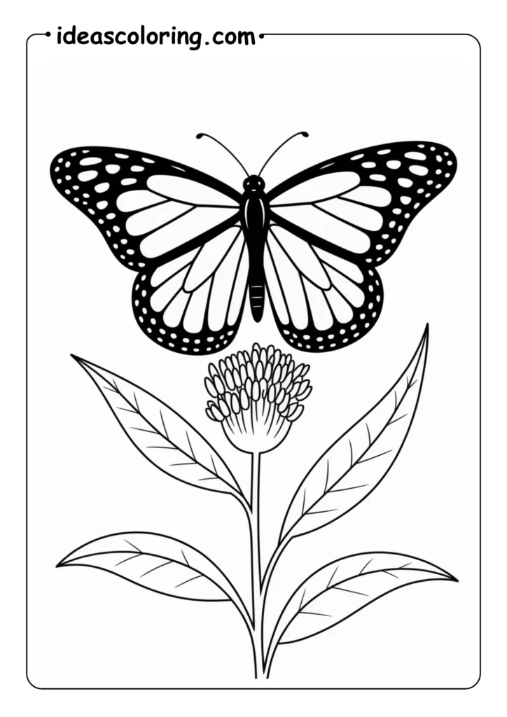 Realistic-Monarch_-Detailed-Monarch-butterfly-resting-on-milkweed_-nature-style